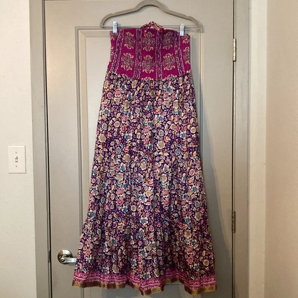 Anthropologie| Maeve |Fall Daleka Purple Silk Dress | Sz Medium NWT - Picture 2 of 11